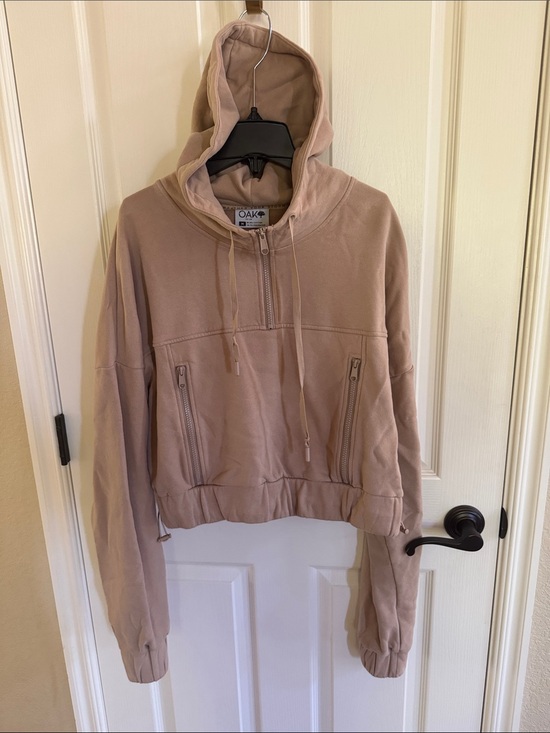OAK Tops - OAK Fit CO cropped hoodie. Size medium tan color.